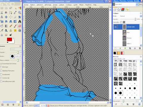 comment colorier un manga avec gimp