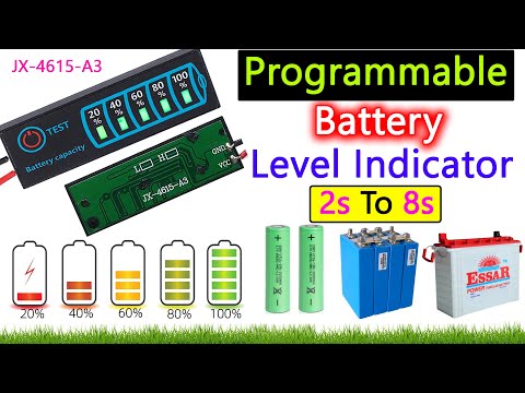 Programmable Battery Capacity Level Indicator Tester (JX-4615-A3) || 2S-8S Battery Voltage Checker