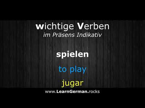 German Conjugation: to play ►► spielen (ich spiele, du spielst, ...) Verben konjugieren