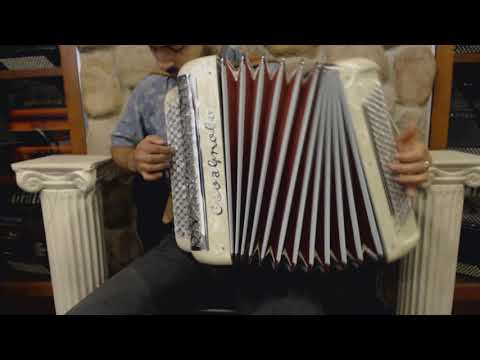 2854 - Ivory Cavagnolo Chromatic Button Accordion C System MM 70 100 $1999