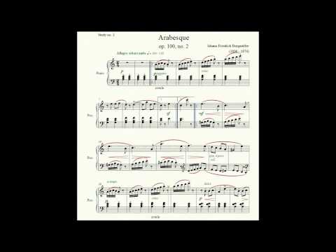 Study no. 2: Arabesque (op. 100, no. 2) - Johann Friedrich Burgmüller - Piano Studies/Etudes 3