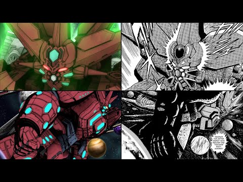 GETTER EMPEROR COMBINATION (ARC MANGA ANIME COMPARISON)l ゲッターエンペラー合体 (ゲッターロボ アーク + 真ゲッターロボ 漫画アニメ比較)