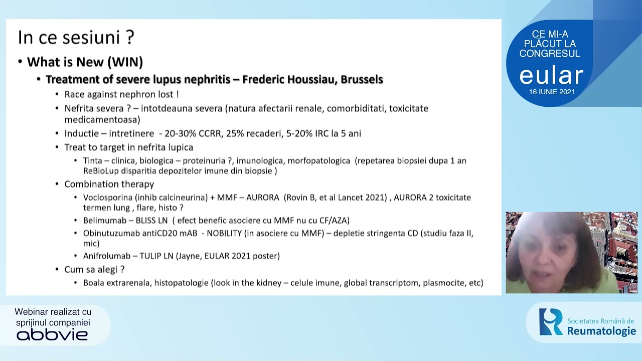 Eular 16 iunie 2021 - Lupus eritematos sistemic - Simona Rednic