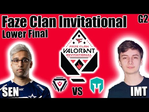 Sentinels vs Immortals game 2 - Lower Bracket Finals | Faze Clan Valorant Invitational