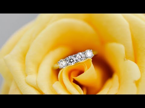 0.5ct Round Four Stone Lab Diamond Half Eternity Band in Platinum | Ada Diamonds