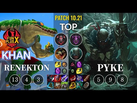 FPX Khan Renekton vs Pyke Top - KR Patch 10.21