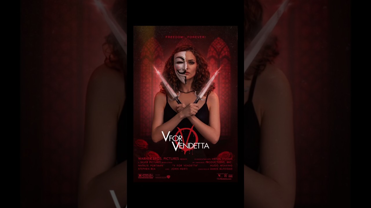 ⚔️V for Vendetta | Poster RedesignLvforvendetta  #graphicdesign #poster #posterdesign #design