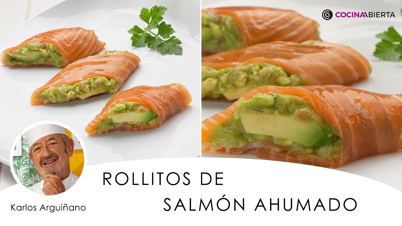 Rollitos de SALMÓN ahumado y aguacate 🥑​ ¡Aperitivo fácil y delicioso de Arguiñano!⛱️​Cocina Abierta