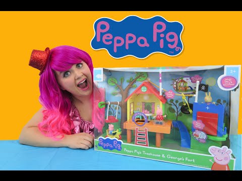 Peppa Pig's Treehouse & George's Fort | TOY REVIEW | KiMMi THE CLOWN Video