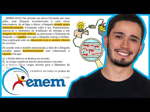 ENEM 2013 - A series circuit is formed by a battery, an incandescent lamp and an inte