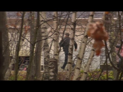 Raw Video: Man Taken Into Custody At West Brookfield Crime Scene