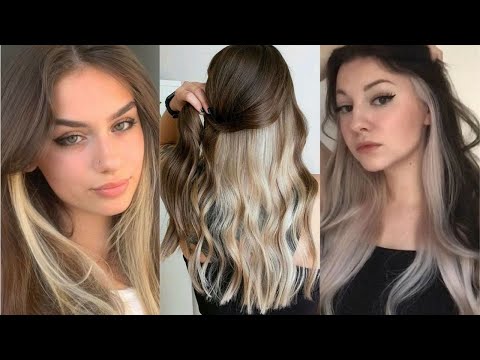 Hot 2022 - 2023 Hair Color Trend - Undercolor Hair & Peek A Boo Hair Color