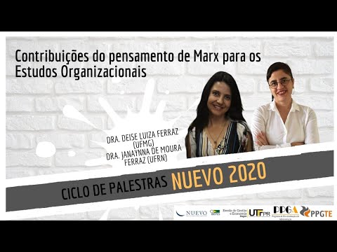 Ciclo de Palestras NUEVO 2020: Contribuições do Pensamento de Marx para os Estudos Organizacionais