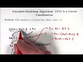 Extended Euclidean Algorithm: GCD is a Linear Combination