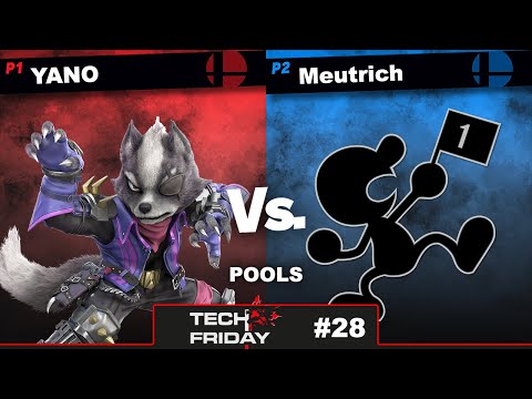 Tech Friday #28 Pools - YANO (Wolf) Vs. Meutrich (Mr. Game & Watch) Smash Ultimate - SSBU