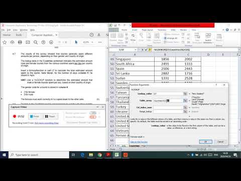 CAT paper 1 DBE November 2019 Question 4.7 Excel VLOOKUP