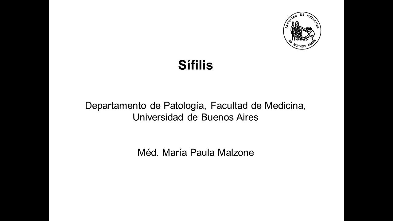 Clase 20 Sífilis - Méd. Paula Malzone