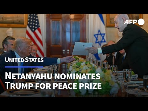 Video Thumbnail: Netanyahu tells Trump he has nominated him for Nobel Peace Prize | AFP