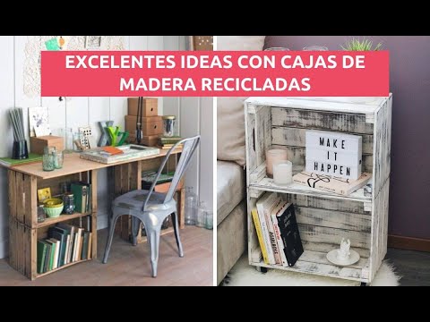 ÉSTOS SON LOS MUEBLES QUE PUEDES HACER CON CAJAS DE MADERA RECICLADAS