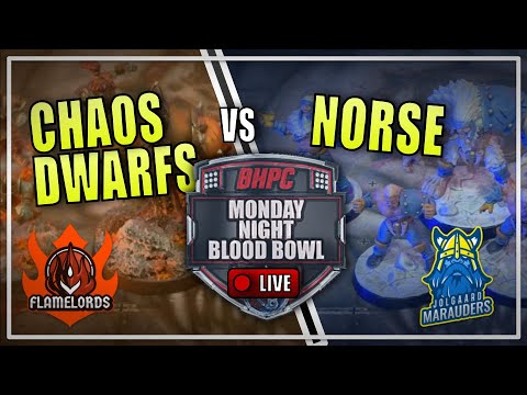 🔴 CHAOS DWARFS vs NORSE - SEVENS SUPER SERIES! LIVE Blood Bowl - Monday Night Blood Bowl!