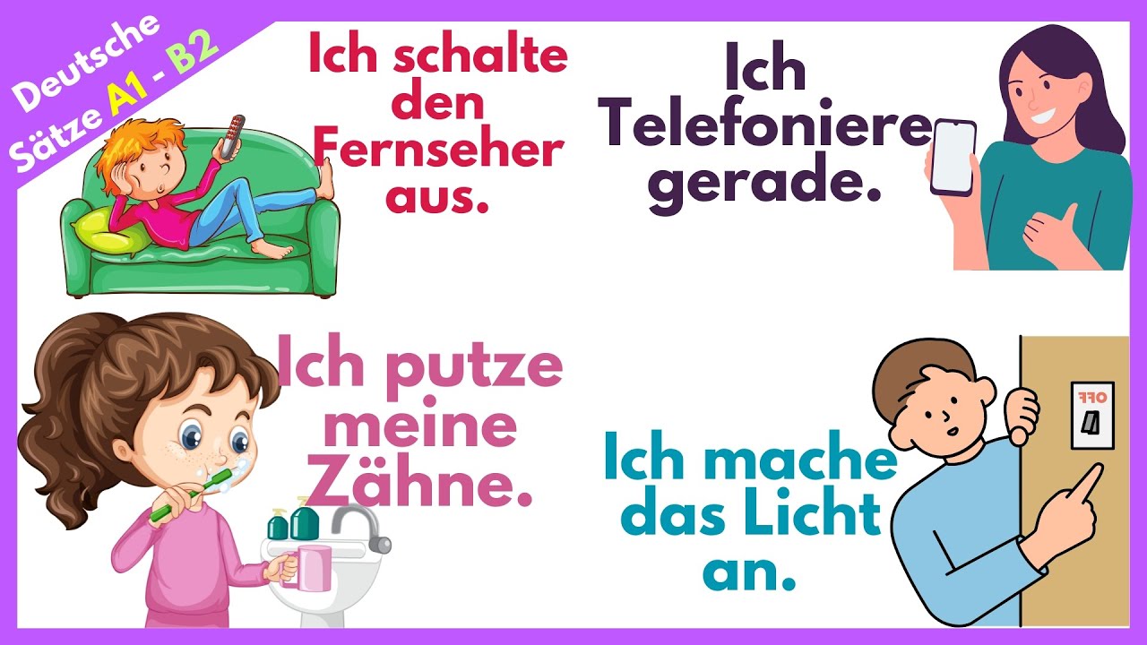 100 Daily Use German sentences For A1 - B2 | Learn German With Fun