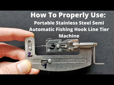 How To Properly Use - Portable Stainless Steel Semi Automatic Fishing Hook Line Tier Machine [4K]