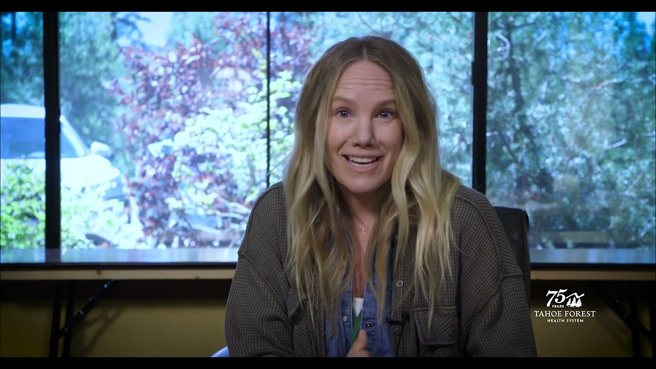 Lisa Fligor, Wellness Dietitian at Tahoe Forest Health System, sitting in front of a window