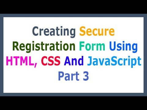 Creating Secure Registration Form Using Html Css And Javascript Part 3 Creating Css File