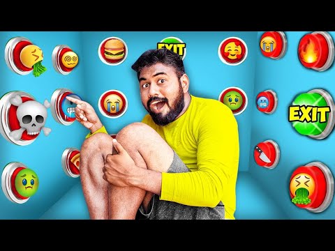 100 Mystery Buttons Challenge, Only One Let You Escape | Mad Brothers