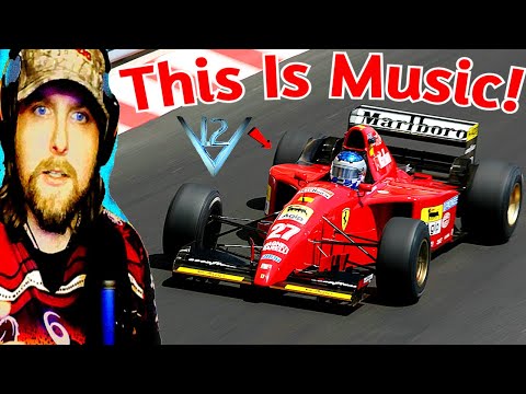 ALIEN! NASCAR Fan Reacts to Ferrari 412 T2 F1 Car V12 Sound