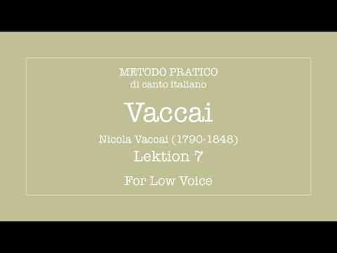 Vaccai - Lesson 7 - Low