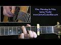 James Taylor One Morning In May Intro Guitar Lesson