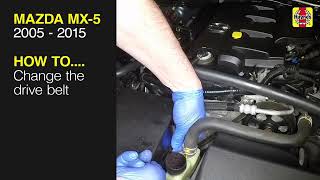 How to replace the Aux Drivebelt on the Mazda MX-5 2005 to 2015