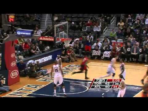 DeRozan To The Rim | Raptors vs Hawks  | NBA 2012-13 Season 30/01/2013