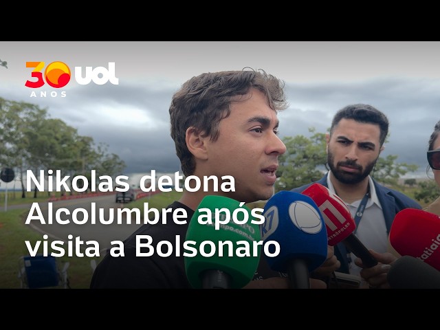Após visita a Bolsonaro, Nikolas diz que Alcolumbre 'está de 4 para o STF'