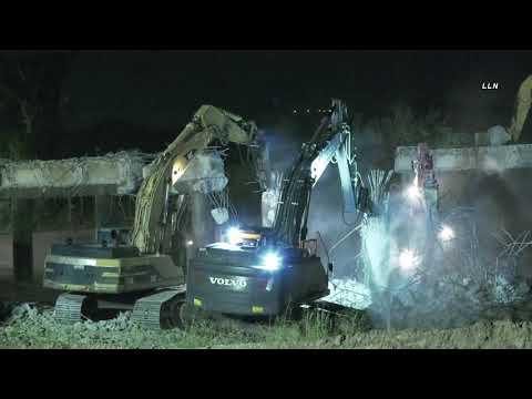 Overnight 5 Freeway Burbank Blvd Bridge Demo / Burbank  4.26.20