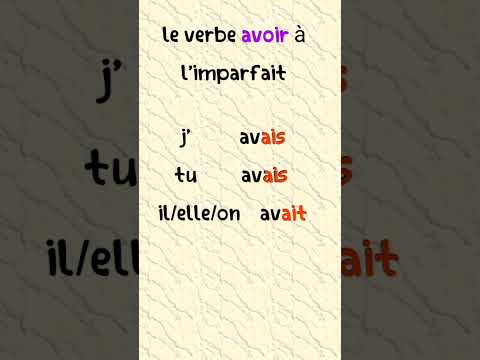 avoir à l'imparfait