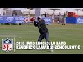 Kendrick Lamar ScHoolboy Q Show Off Their Football Skills Hard Knocks LA Rams 2016