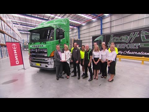 Lovatt Transport presented with 100,000th Hino truck in Australia