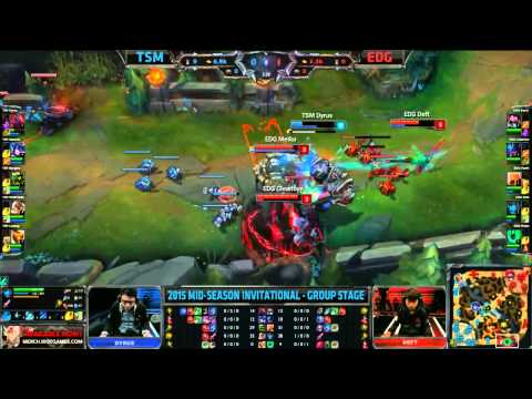 TSM vs EDG | Dyrus Gets Camped And Dived | MSI 2015