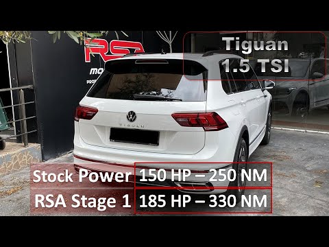 2021 1.5 TSI DSG Tiguan RSA Motorsports Stage1 Tune | 185hp 330NM | 50-150km/h Acceleration |