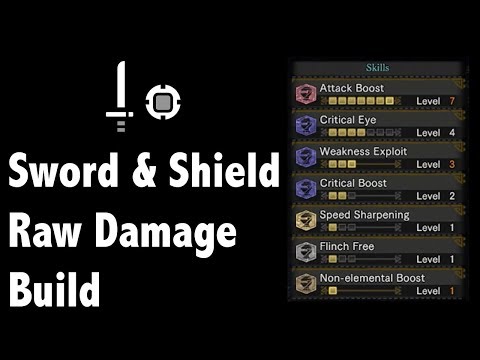 Monster Hunter World Sword and Shield Raw Damage Build