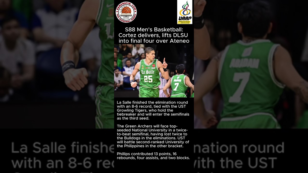 UAAP Men's Basketball: Jacob Cortez steps up, as DLSU ousts Ateneo to secure Final 4 matchup vs NU