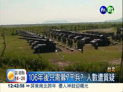 係金ㄟ? 106年後每年只需募7千兵