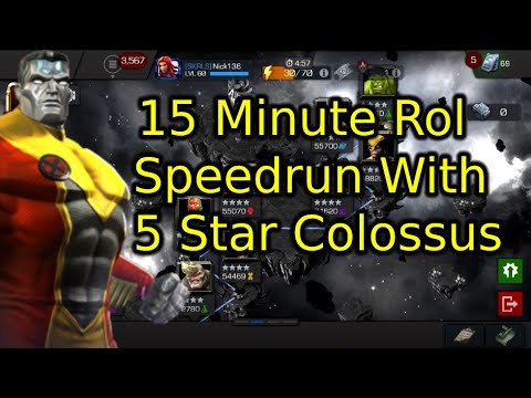 15 Minute Realm Of Legends Speedrun With The "Crazy" Colossus!! | Marvel Contest Of Champions