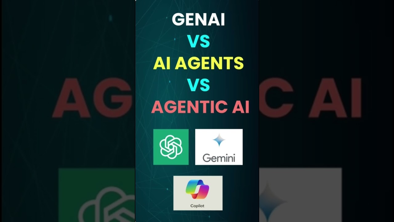 GenAI vs AI Agents vs Agentic AI - Explained