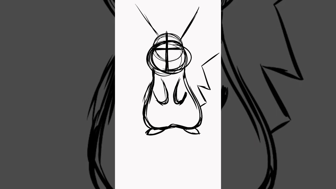 Drawing Pikachu  - testing out Deviantart tutorials and little exercises