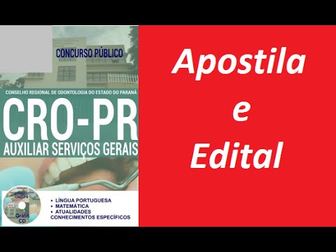 Edital Apostila AUXILIAR DE SERVIÇOS GERAIS Concurso CRO-PR