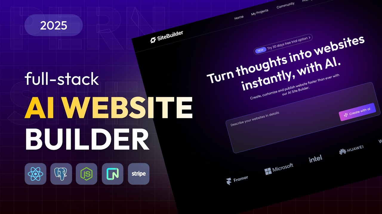 Build Your Own AI Website Builder Using PERN Stack | Full Stack React JS Project Tutorial