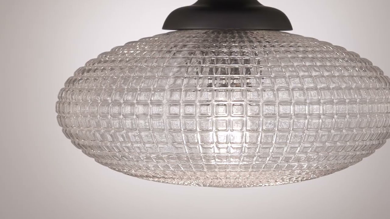 Video 1 Watch A Video About the Possini Euro Voltri Matte Black and Glass Ceiling Light
